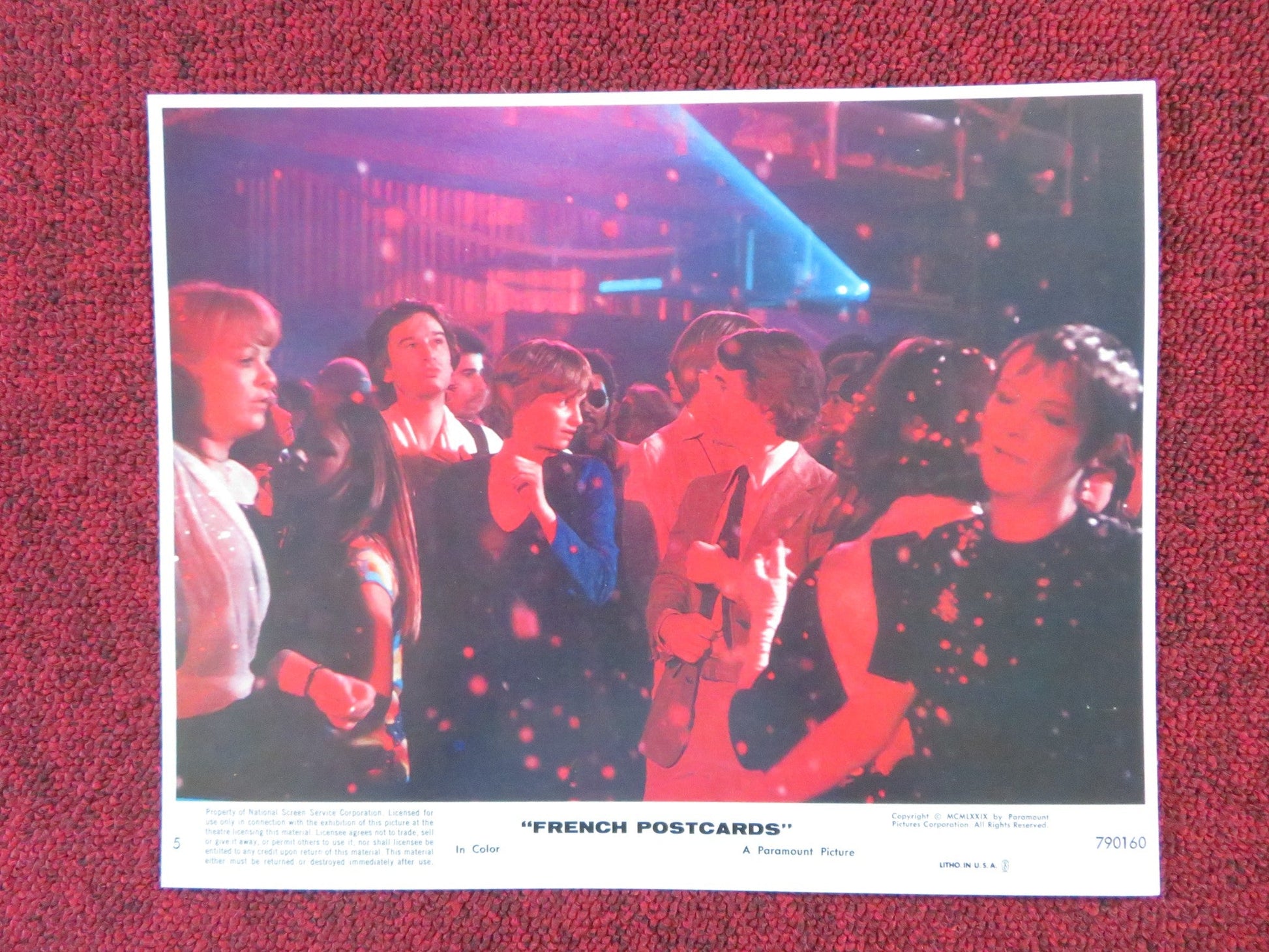 FRENCH POSTCARDS - 5 LOBBY CARD MILES CHAPIN BLANCHE BAKER 1979 Rendezvous Cinema Movie posters