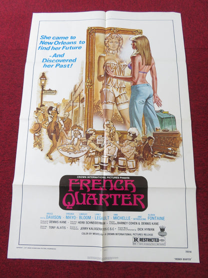 FRENCH QUARTER FOLDED US ONE SHEET POSTER BRUCE DAVISON VIRGINIA MAYO 1977 Rendezvous Cinema Movie posters