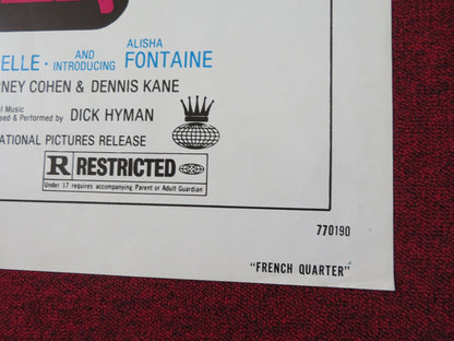 FRENCH QUARTER FOLDED US ONE SHEET POSTER BRUCE DAVISON VIRGINIA MAYO 1977 Rendezvous Cinema Movie posters