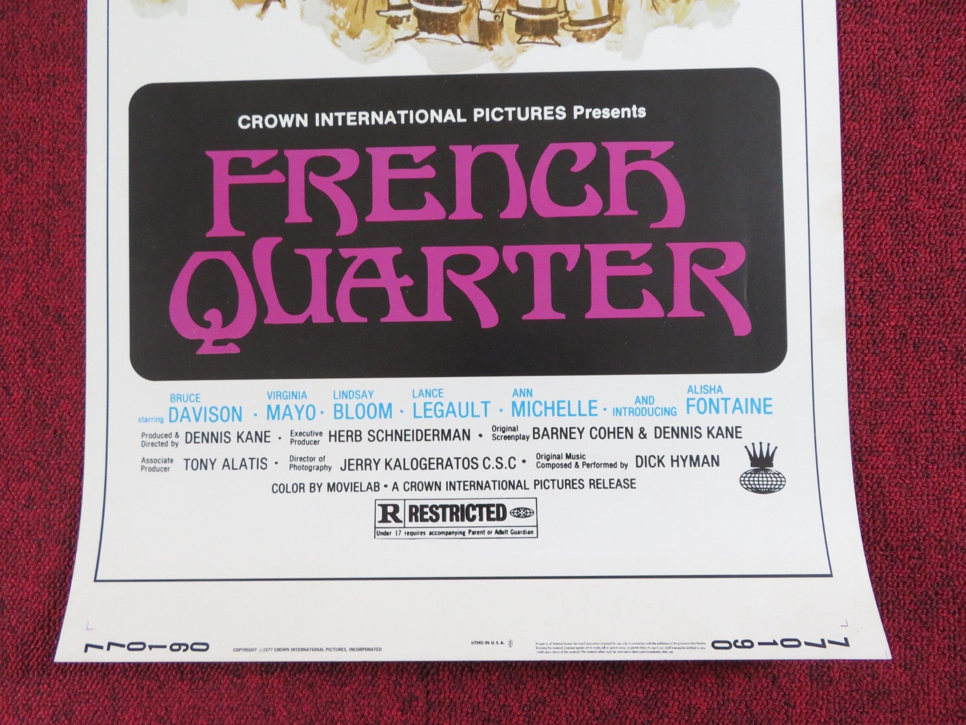 FRENCH QUARTER US INSERT POSTER VIRGINA MAYO BRUCE DAVISON 1977 Rendezvous Cinema Movie posters
