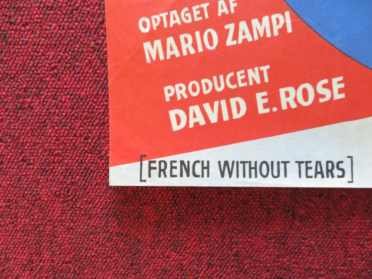 FRENCH WITHOUT TEARS DANISH POSTER ROLLED RAY MILLAND ELLEN DREW 1949 Rendezvous Cinema Movie posters