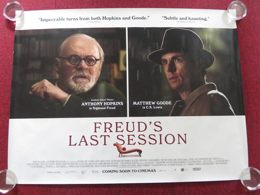FREUD'S LAST SESSION UK QUAD ROLLED POSTER ANTHONY HOPKINS MATTHEW GOODE 2023 Rendezvous Cinema Movie posters