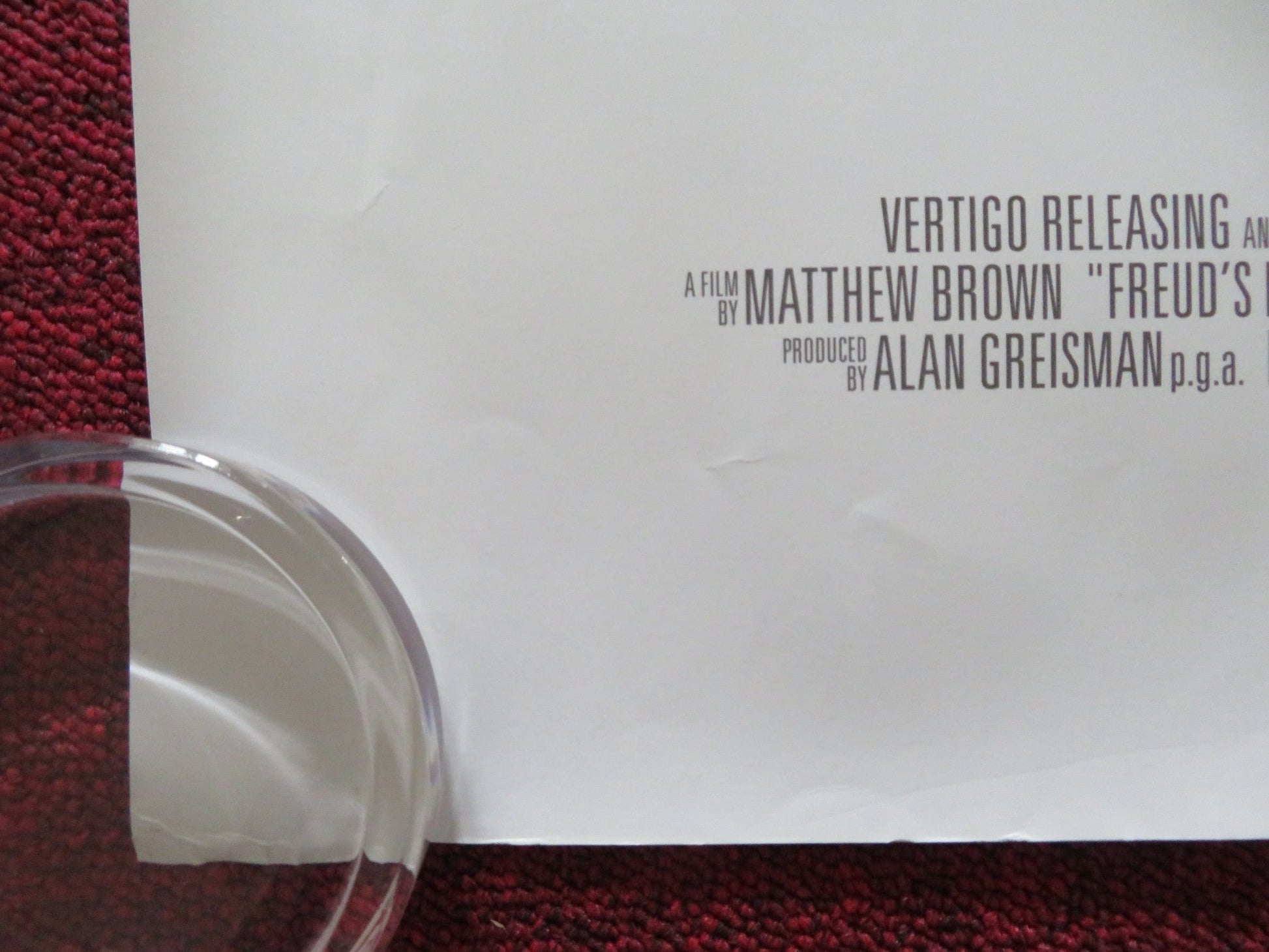 FREUD'S LAST SESSION UK QUAD ROLLED POSTER ANTHONY HOPKINS MATTHEW GOODE 2023 Rendezvous Cinema Movie posters