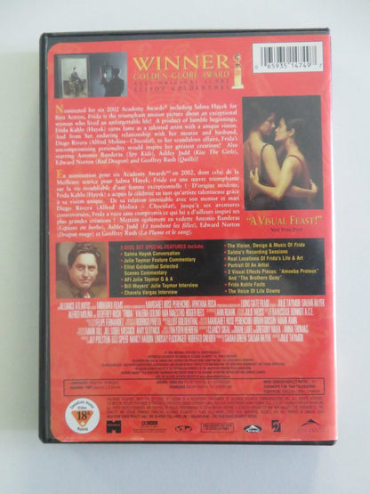 Frida (DVD) Salma Hayek Diego Luna Alfred Molina 2002 Region 1 Movie posters