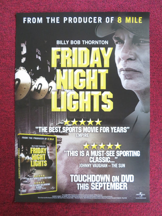 FRIDAY NIGHT LIGHTS DVD POSTER BILLY BOB THORNTON LUCAS BLACK 2004 Rendezvous Cinema Movie posters