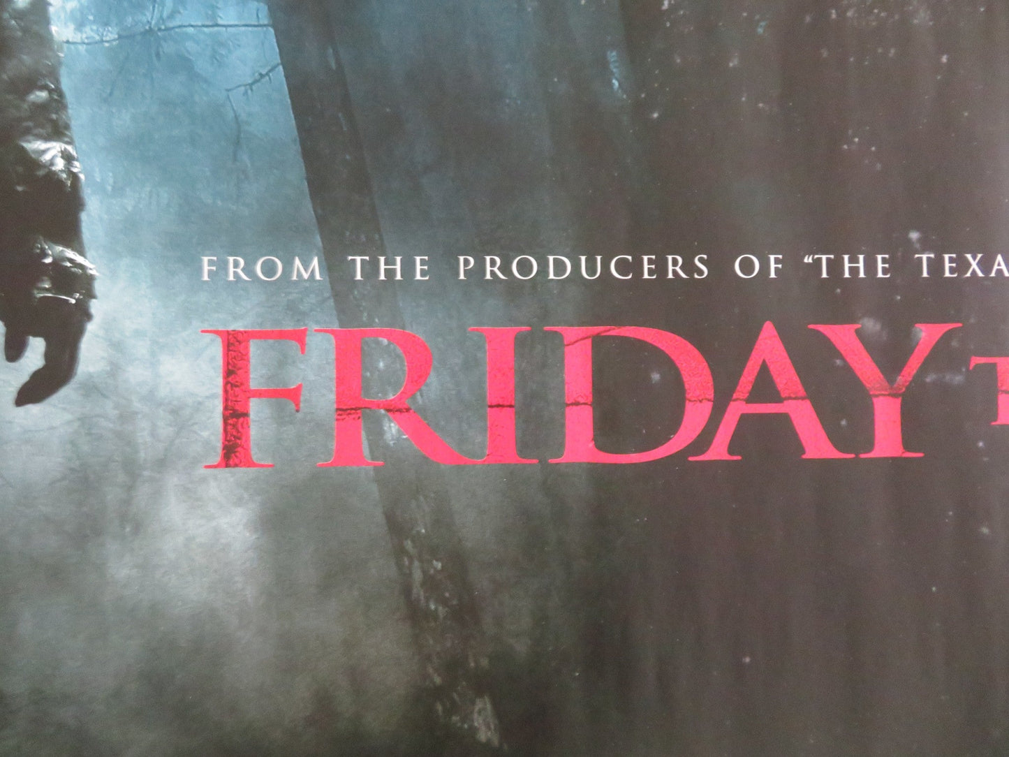 FRIDAY THE 13TH - B UK QUAD ROLLED POSTER JARED PADALECKI D. PANABAKER 2009 Movie posters