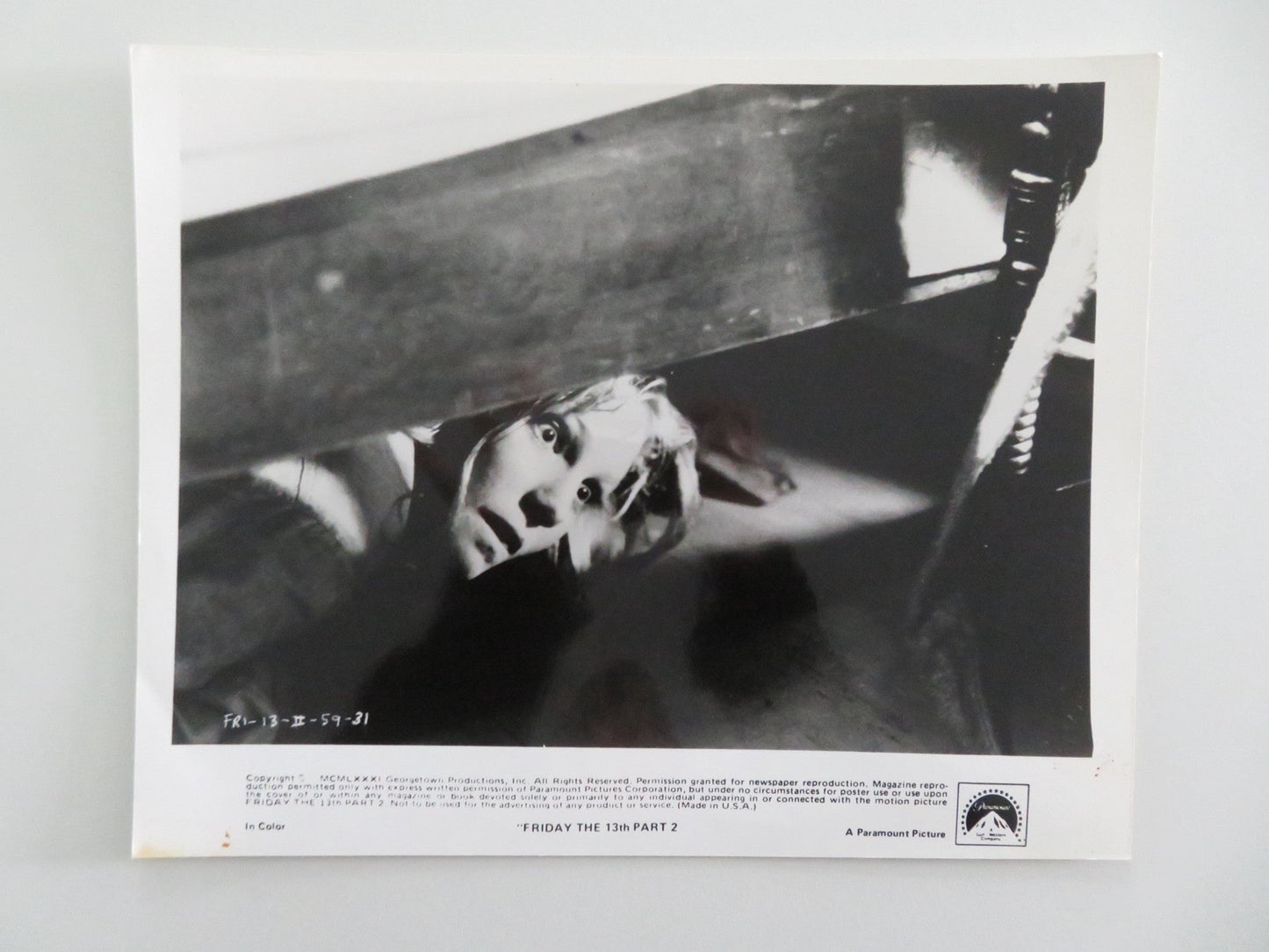 FRIDAY THE 13TH: PART 2 MOVIE STILL PHOTO LOT OF 2 JASON VOORHEES AMY STEEL 1981 Movie posters
