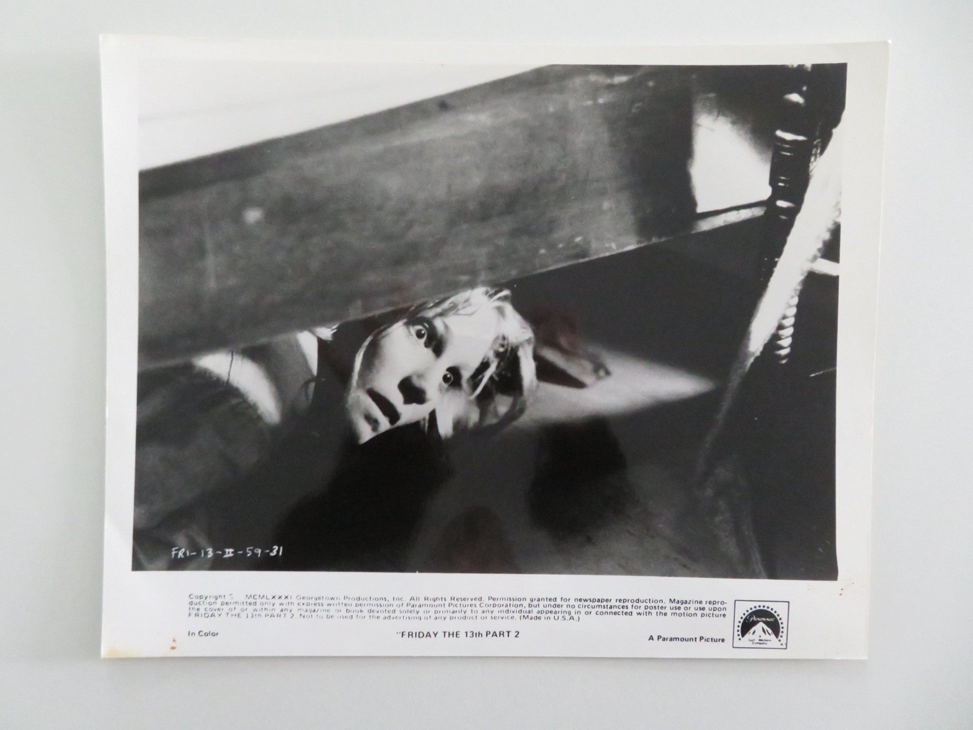 FRIDAY THE 13TH: PART 2 MOVIE STILL PHOTO LOT OF 2 JASON VOORHEES AMY STEEL 1981 Movie posters