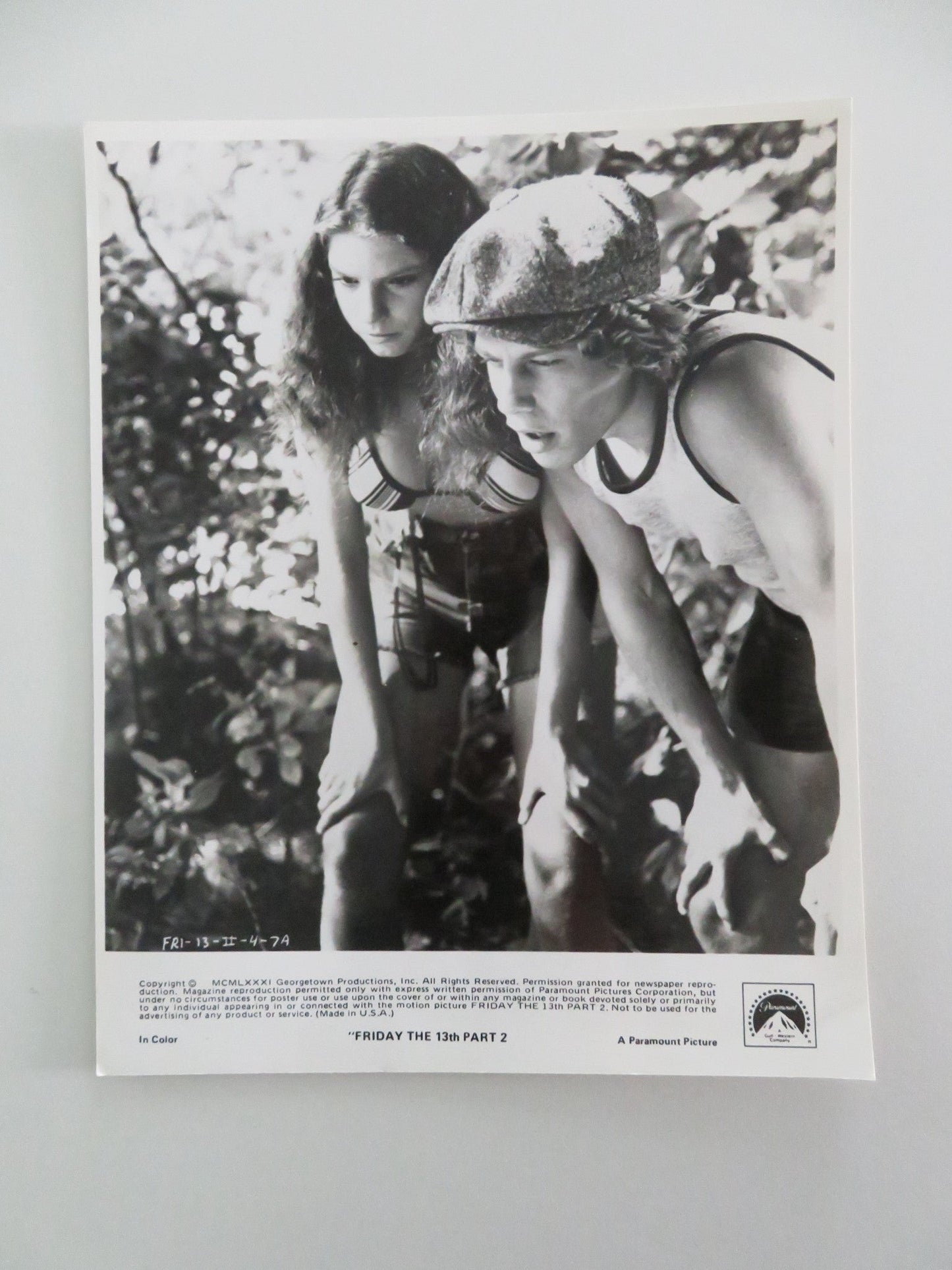 FRIDAY THE 13TH: PART 2 MOVIE STILL PHOTO LOT OF 2 JASON VOORHEES AMY STEEL 1981 Movie posters