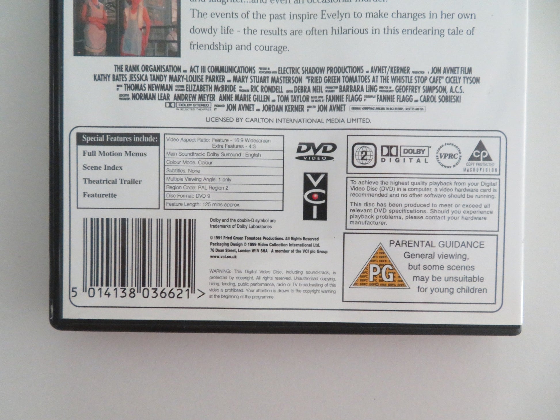 FRIED GREEN TOMATOES (DVD) KATHY BATES JESSICA TANDY 1991 REGION 2 - Rendezvous Cinema