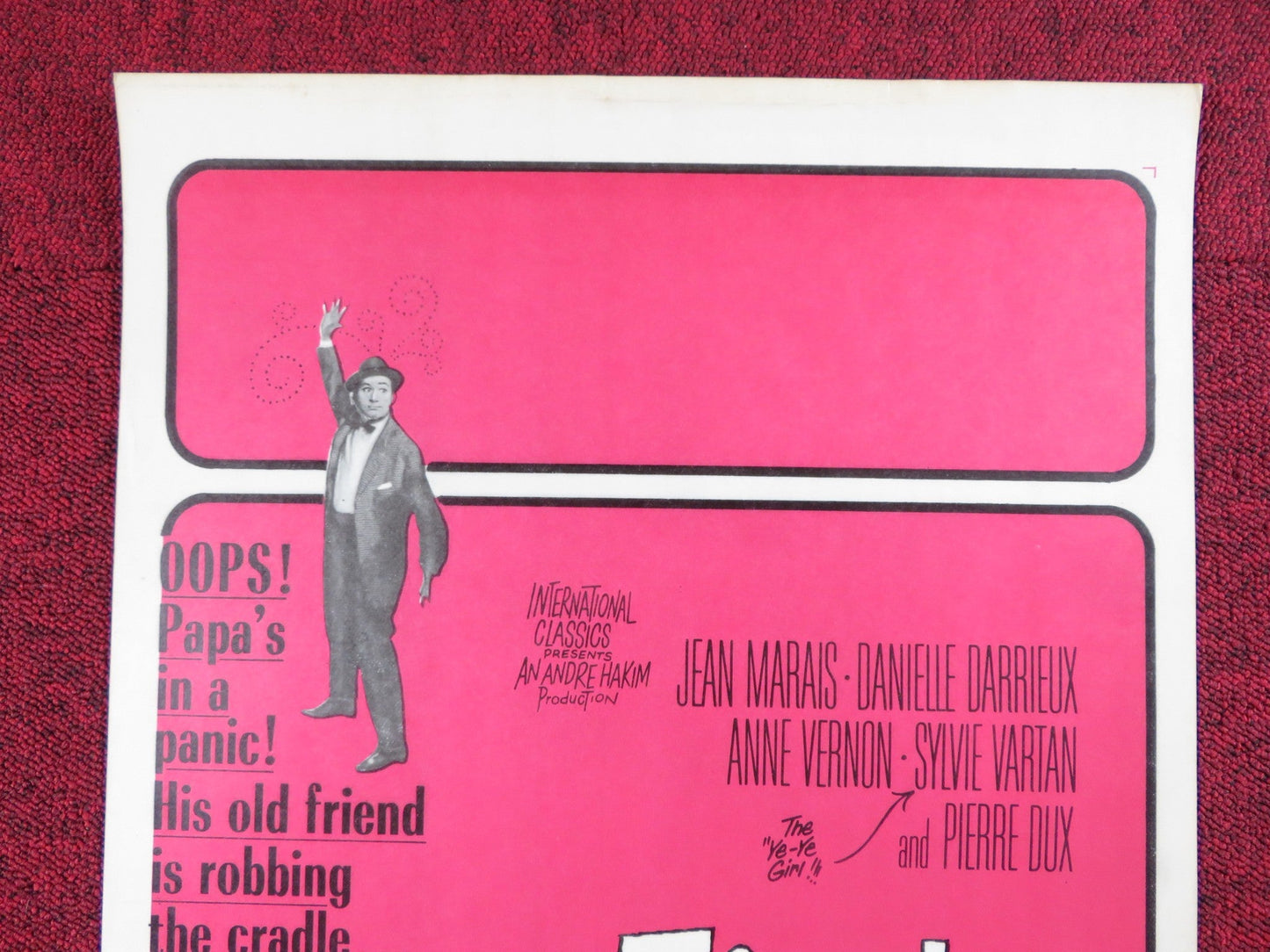 FRIEND OF THE FAMILY US INSERT POSTER JEAN MARAIS DANIELLE DARRIEUX 1965 Rendezvous Cinema Movie posters