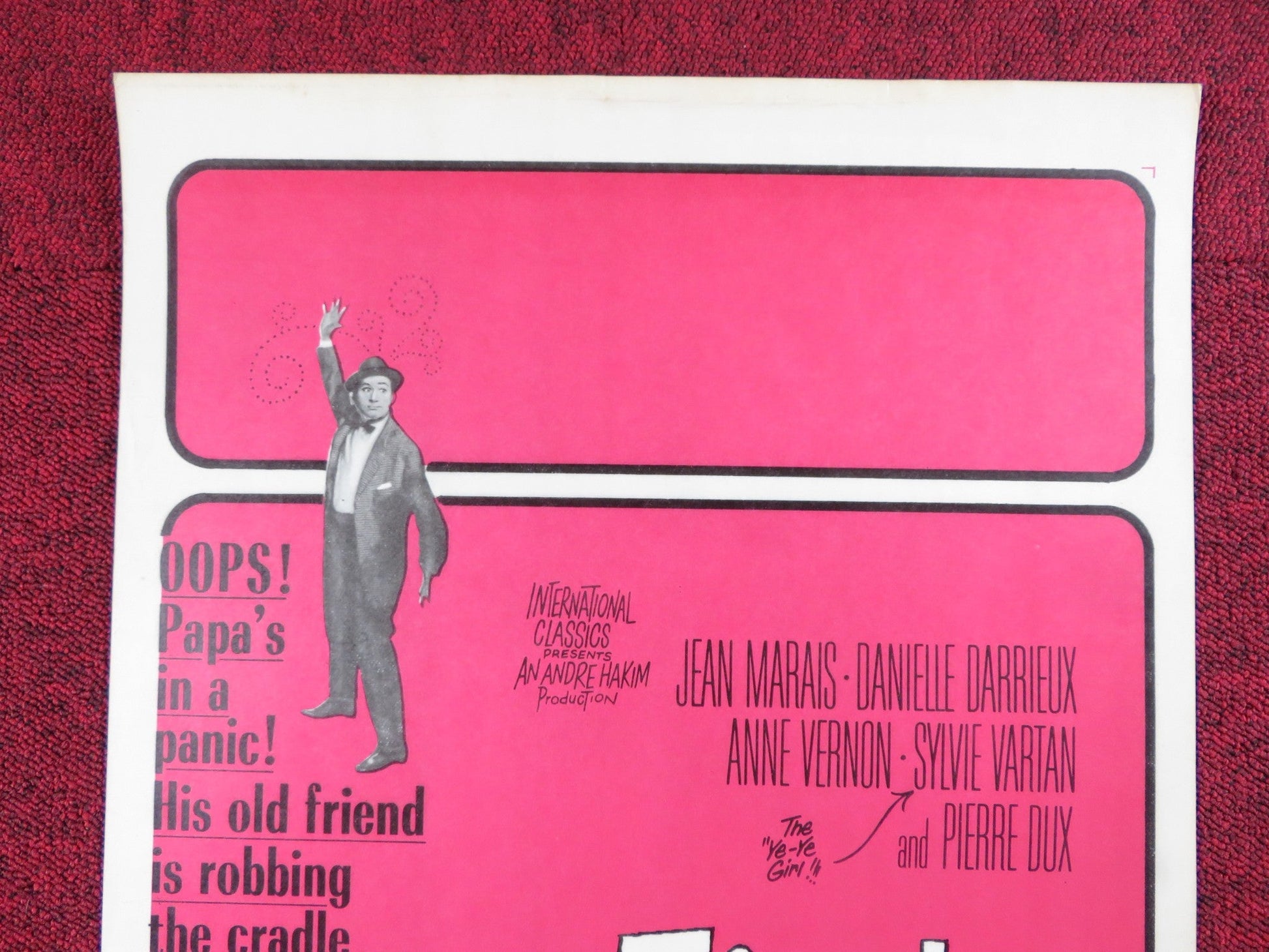 FRIEND OF THE FAMILY US INSERT POSTER JEAN MARAIS DANIELLE DARRIEUX 1965 Rendezvous Cinema Movie posters