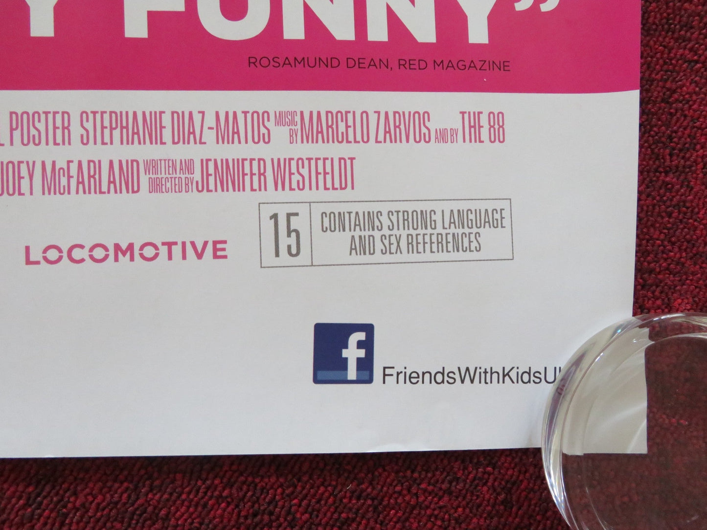 FRIENDS WITH KIDS UK QUAD ROLLED POSTER KRISTEN WIIG CHRIS O'DOWD 2011 Rendezvous Cinema Movie posters