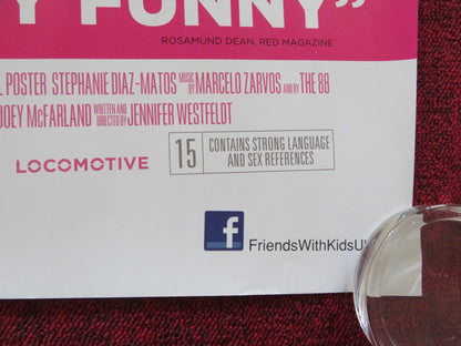 FRIENDS WITH KIDS UK QUAD ROLLED POSTER KRISTEN WIIG CHRIS O'DOWD 2011 Rendezvous Cinema Movie posters