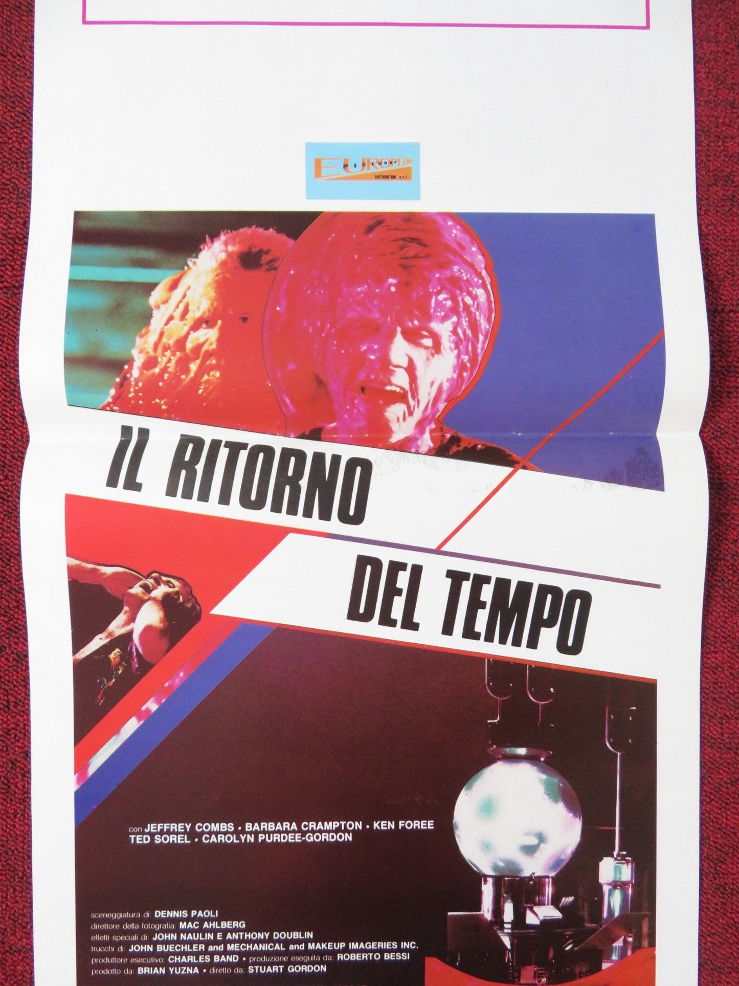 FROM BEYOND ITALIAN LOCANDINA POSTER JEFFREY COMBS BARBARA CRAMPTON 1986 Rendezvous Cinema Movie posters