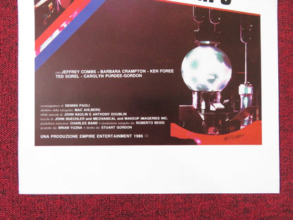 FROM BEYOND ITALIAN LOCANDINA POSTER JEFFREY COMBS BARBARA CRAMPTON 1986 Rendezvous Cinema Movie posters