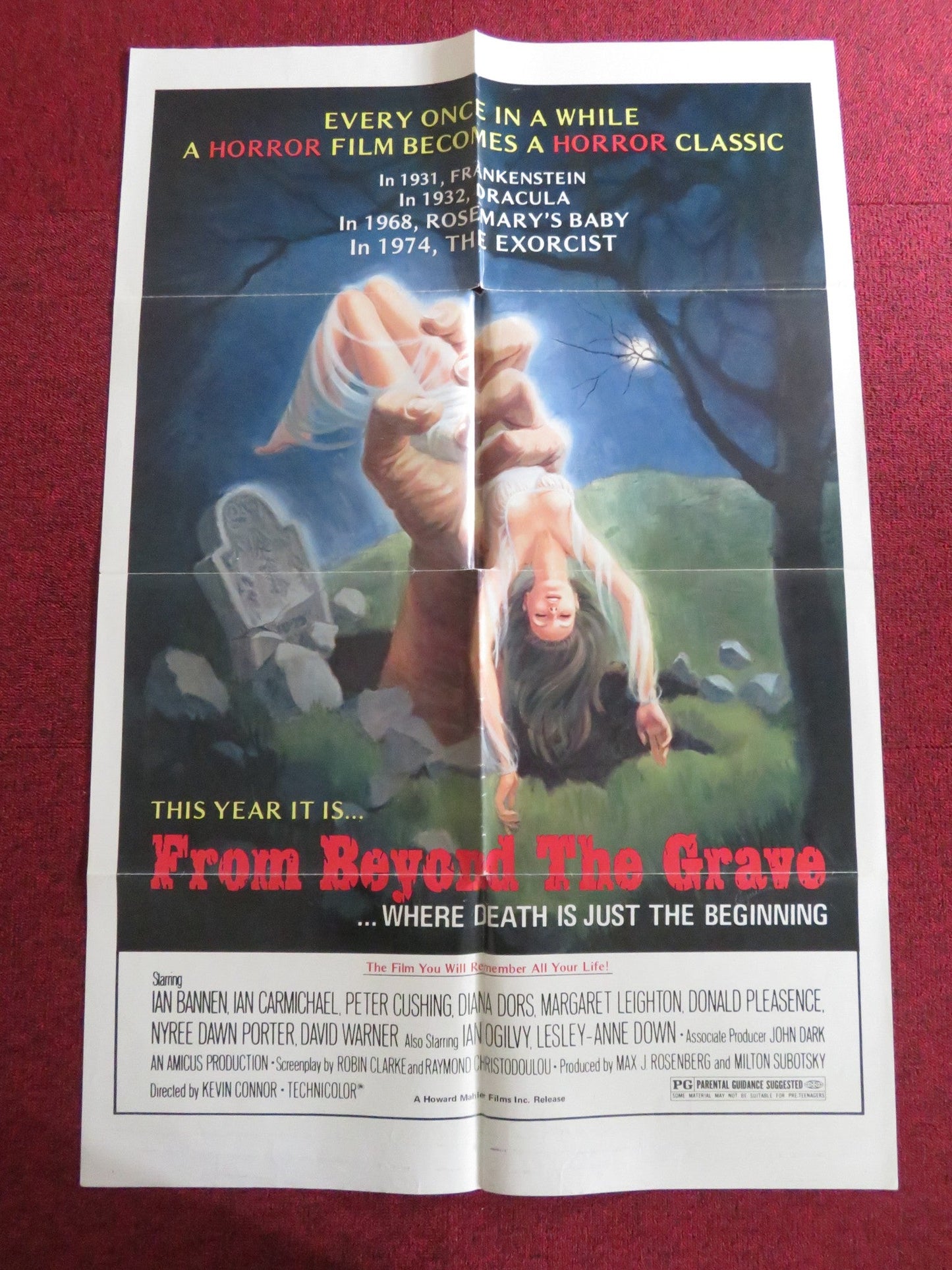 FROM BEYOND THE GRAVE FOLDED US ONE SHEET POSTER IAN BANNEN DIANA DORS 1974 Rendezvous Cinema Movie posters
