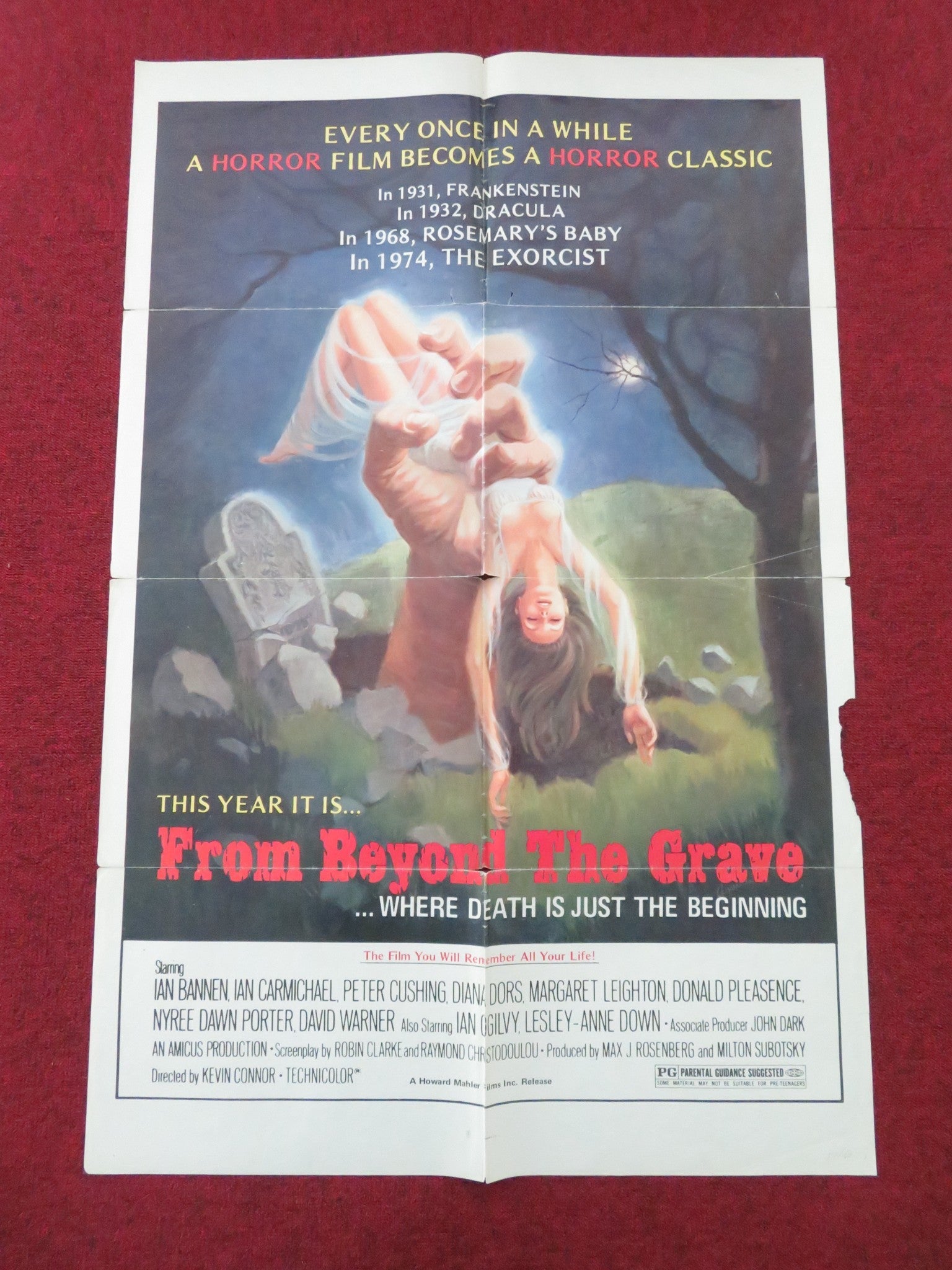 From Beyond the Grave Folded US One Sheet Poster Peter Cushing Diana Dors 1974 Movie posters