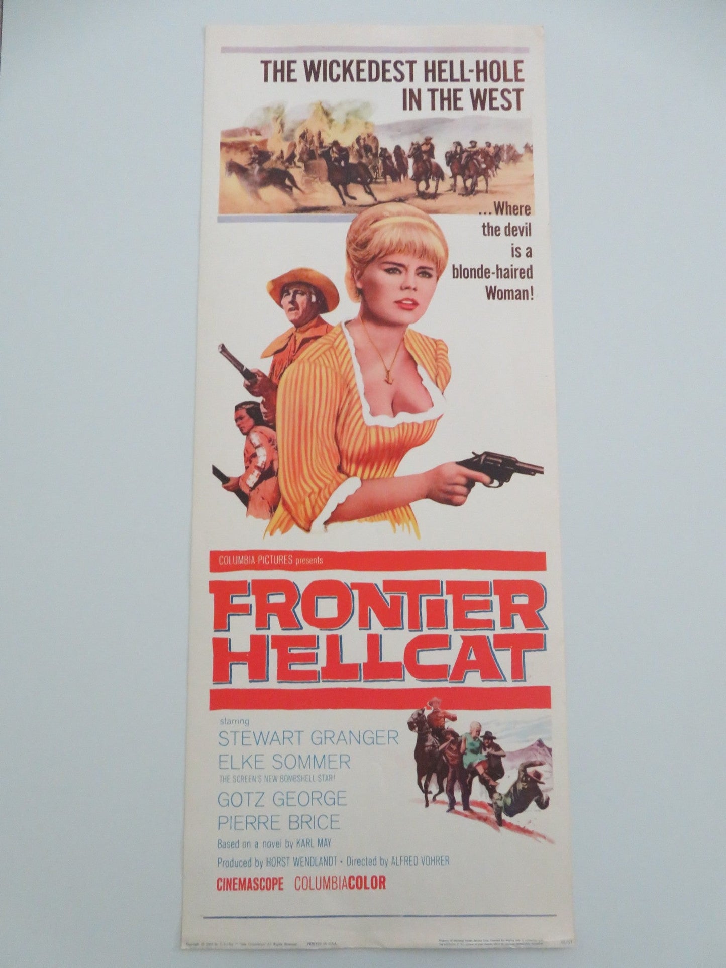 FRONTIER HELLCAT US INSERT POSTER STEWART GRANGER ELKE SOMMER 1965 Movie posters