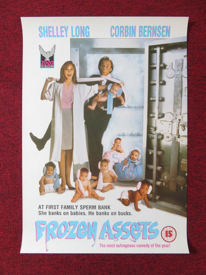 FROZEN ASSETS VHS VIDEO POSTER SHELLEY LONG CORBIN BERNSEN 1992 Rendezvous Cinema Movie posters