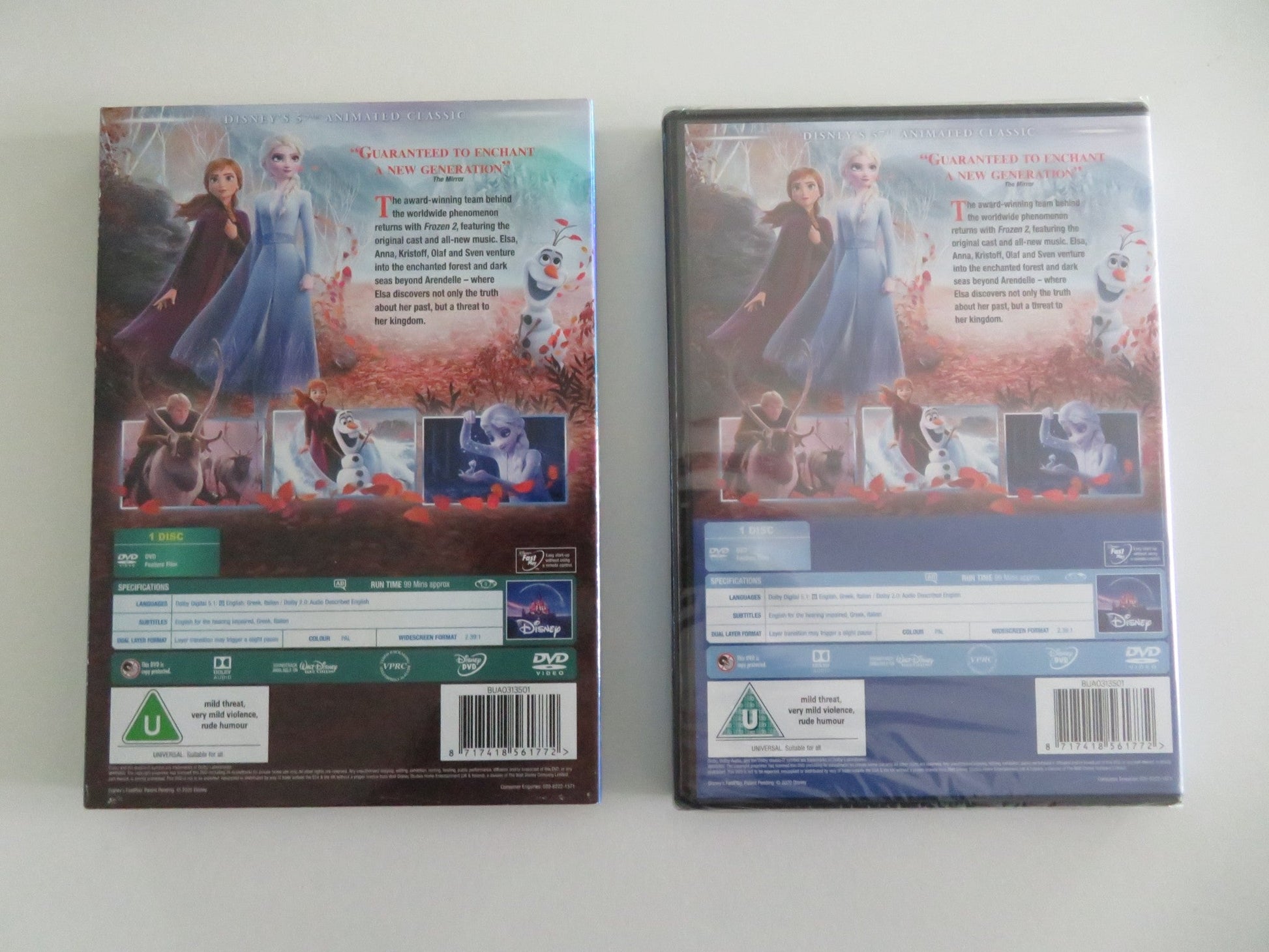 FROZEN II (DVD) DISNEY KRISTEN BELL IDINA MENZEL 2019 REGION 2 Movie posters