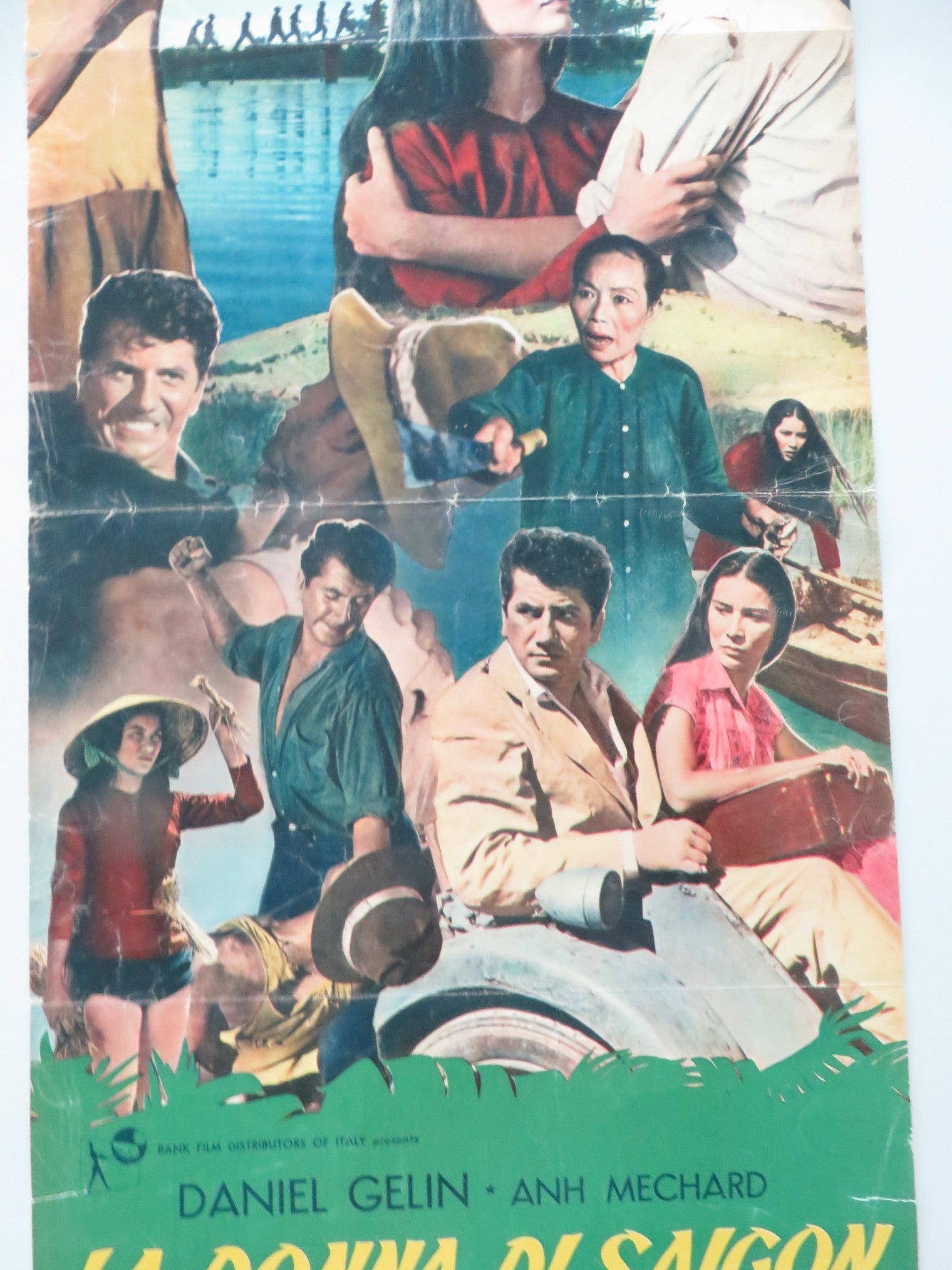 FUGITIVE IN SAIGON ITALIAN LOCANDINA POSTER DANIEL GELIN ANN MECHARD 1957 Movie posters