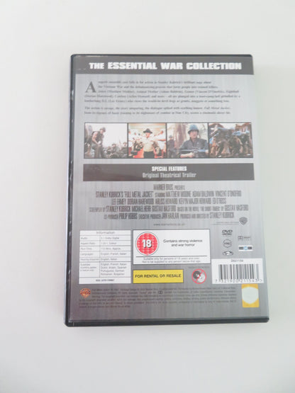 Full Metal Jacket (DVD) Matthew Modine R. Lee Ermey 1987 Region 2 Movie posters