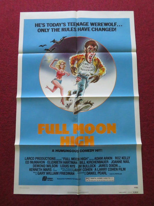 FULL MOON HIGH - STYLE B FOLDED US ONE SHEET POSTER ADAM ARKIN ROZ KELLY 1981 Movie posters