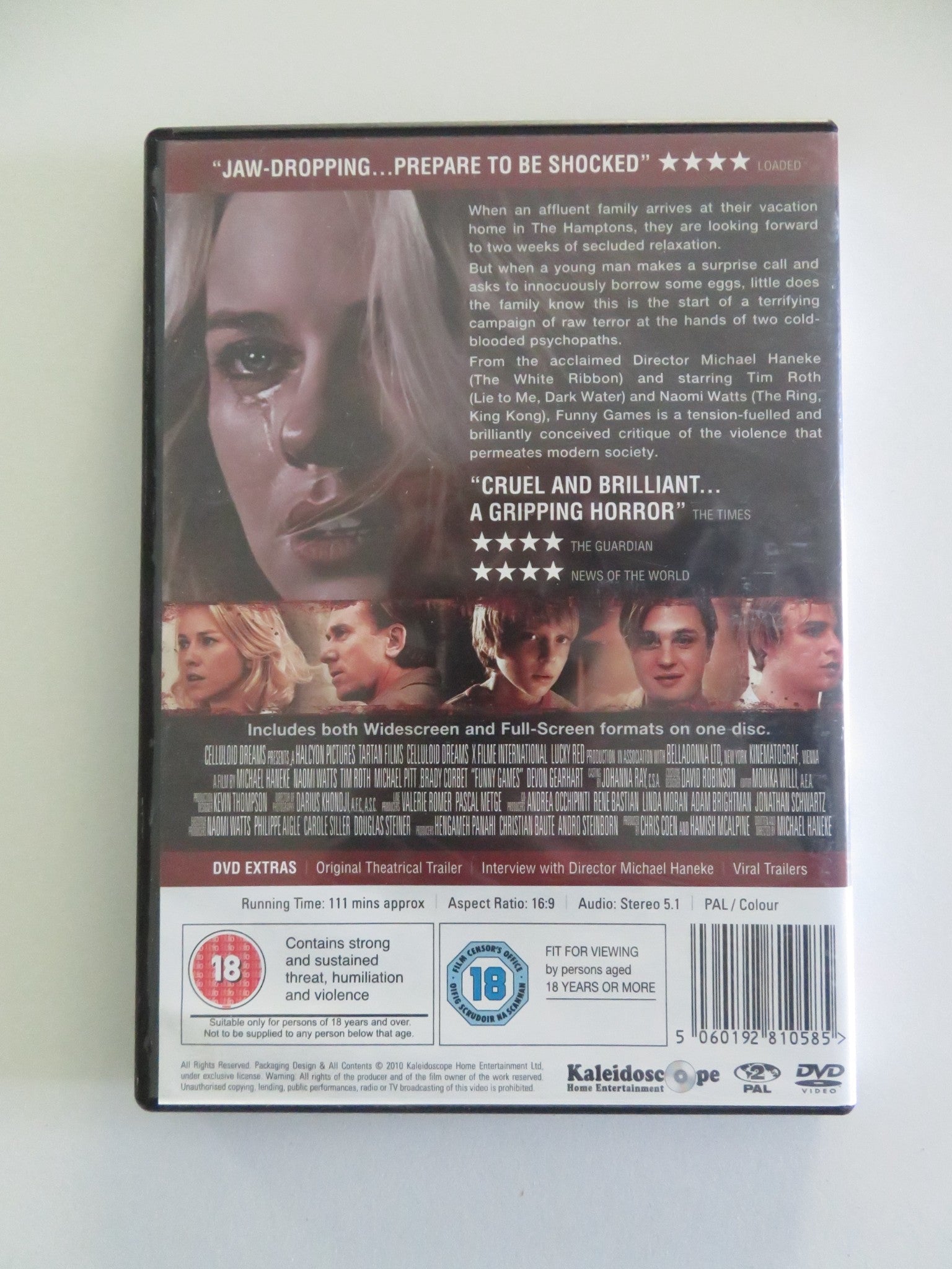 FUNNY GAMES (DVD) NAOMI WATTS TIM ROTH 2007 REGION 2 Movie posters