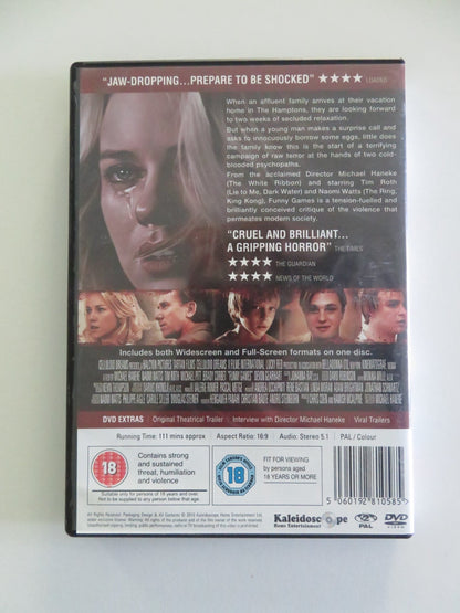 FUNNY GAMES (DVD) NAOMI WATTS TIM ROTH 2007 REGION 2 Movie posters