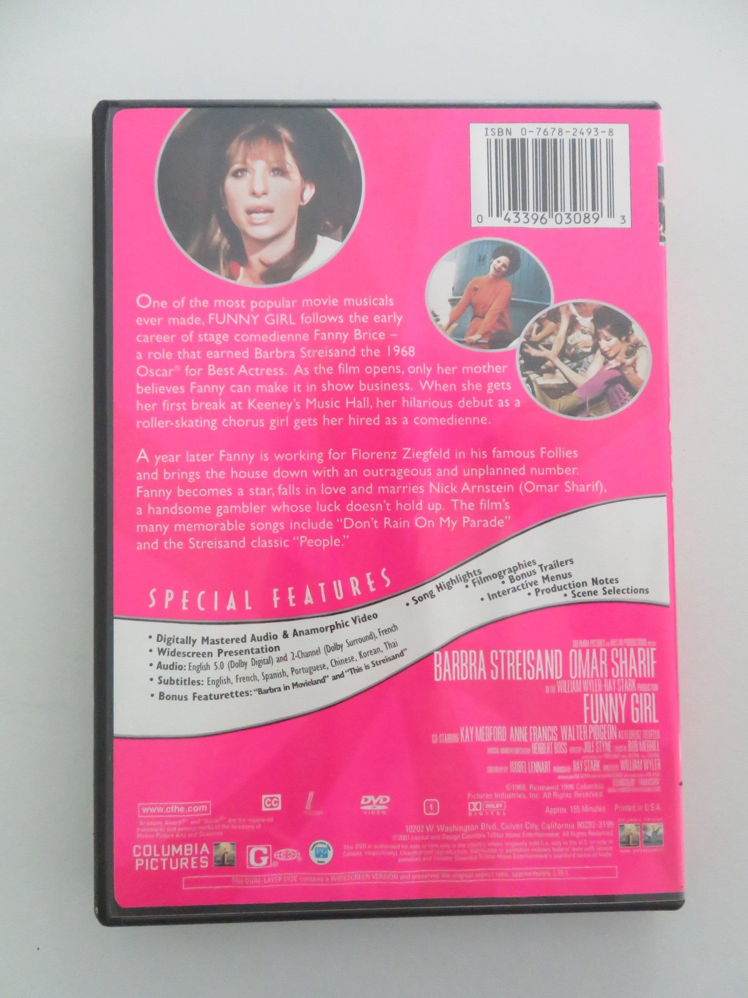 FUNNY GIRL (DVD) BARBRA STREISAND OMAR SHARIF 1968 REGION 1 Movie posters