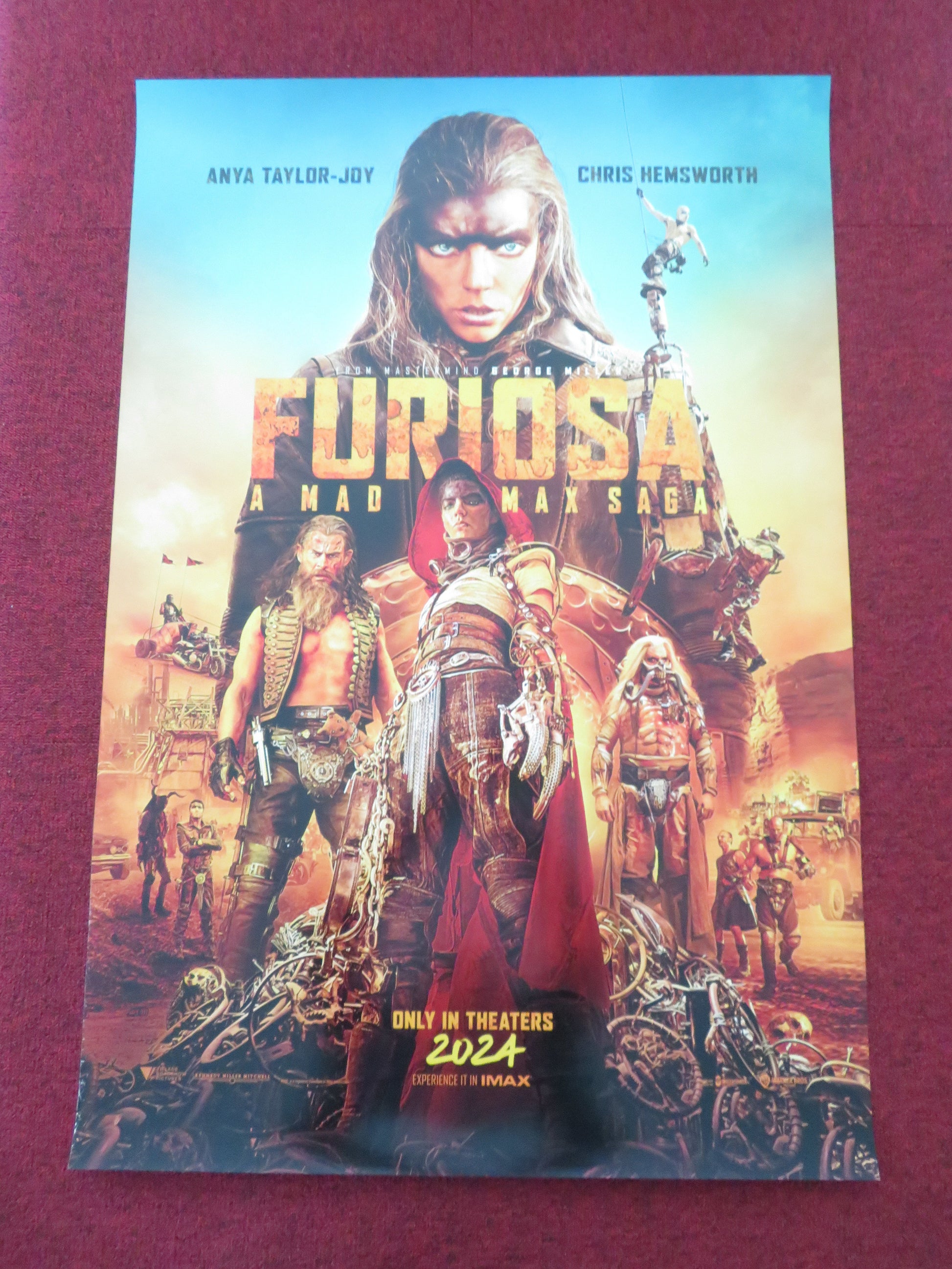 Furiosa: A Mad Max Saga US One Sheet Rolled Poster Anya Taylor-Joy 2024 Movie posters