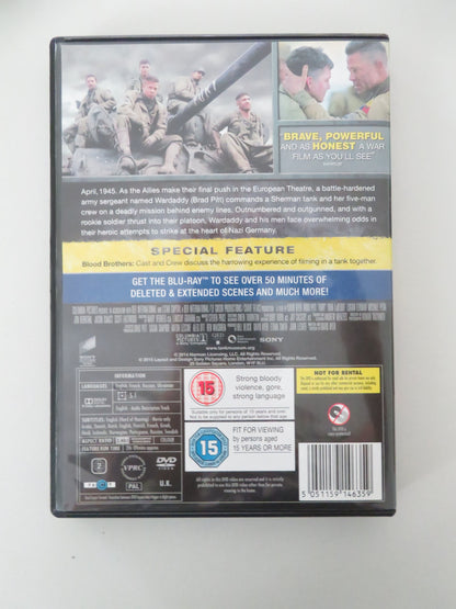 Fury - B (DVD) Brad Pitt Shia LaBeouf Logan Lerman 2014 Region 2 Movie posters