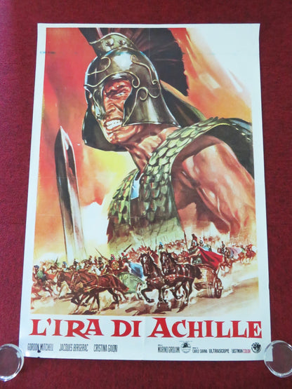 FURY OF ACHILLES ITALIAN FOGLIO POSTER GORDON MITCHELL JACQUES BERGERAC R1962 Movie posters