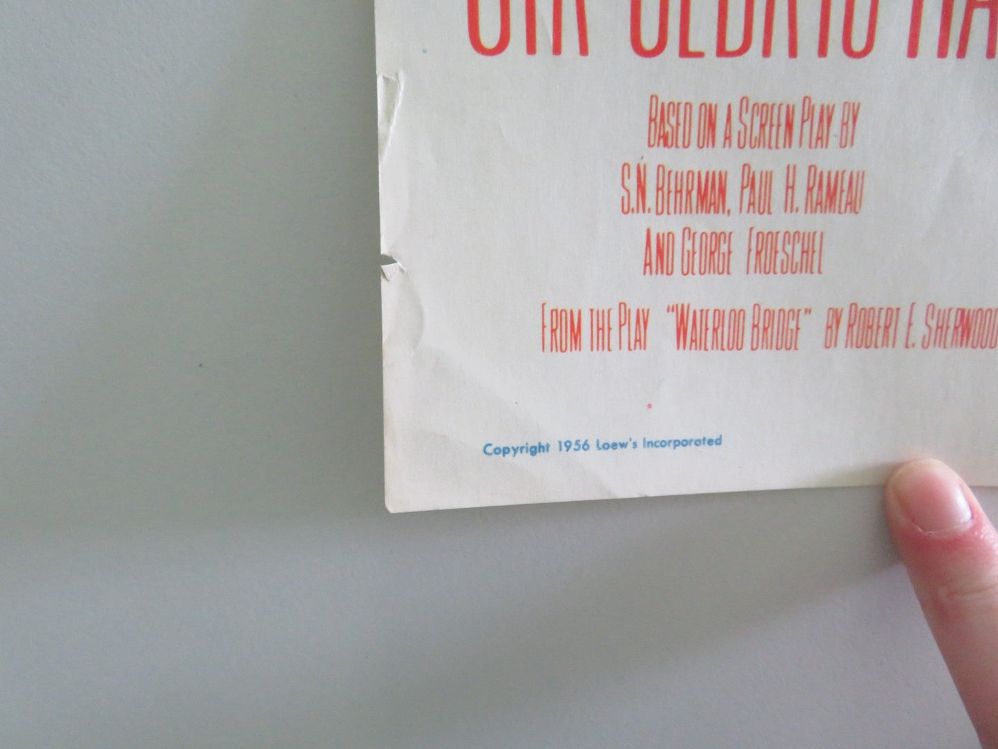 Gaby US Insert Poster Leslie Caron John Kerr 1956 Movie posters