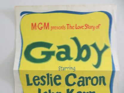 Gaby US Insert Poster Leslie Caron John Kerr 1956 Movie posters