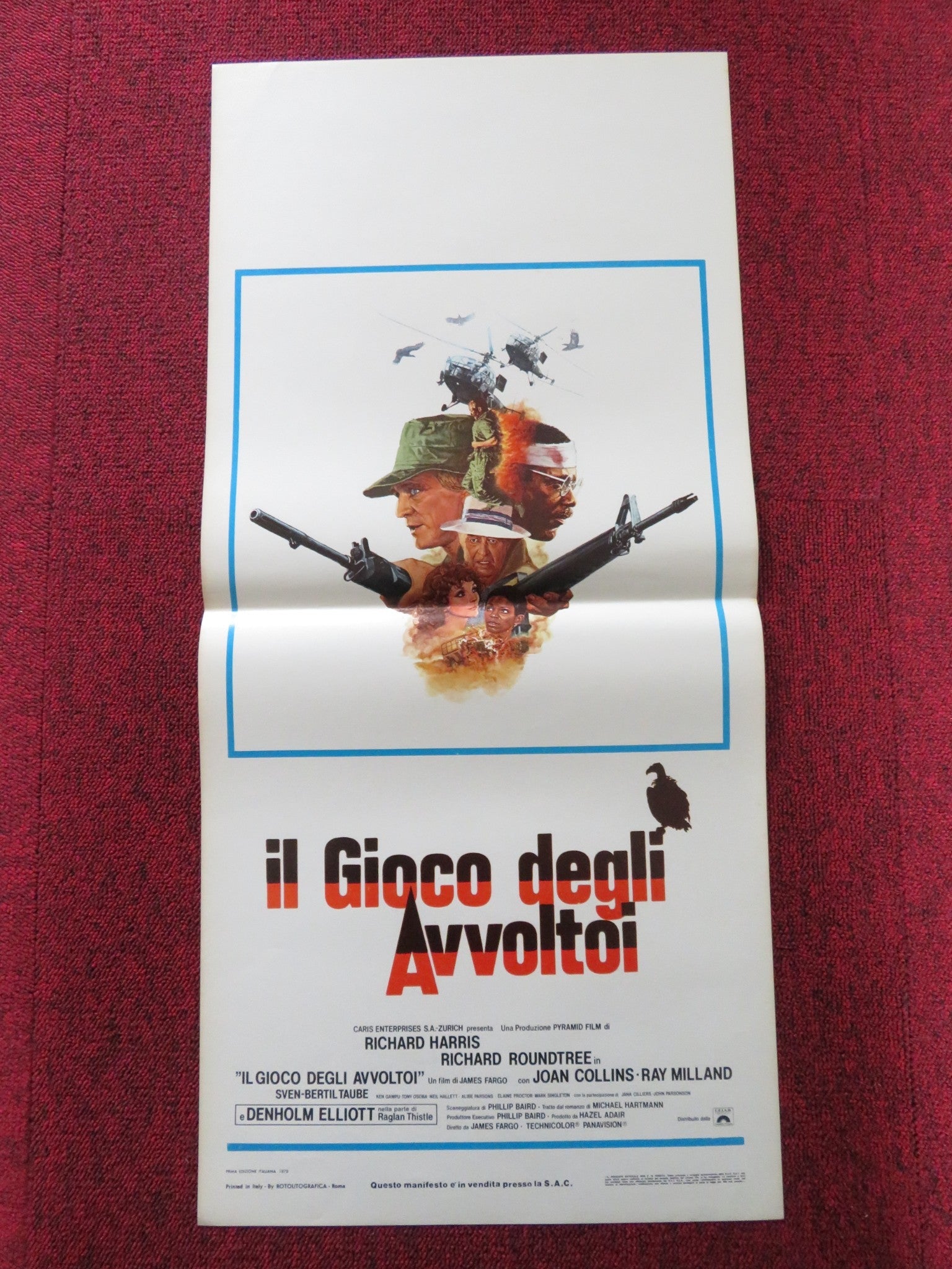 GAME FOR VULTURES ITALIAN LOCANDINA POSTER RICHARD HARRIS RICHARD ROUNDTREE 1979 Rendezvous Cinema Movie posters