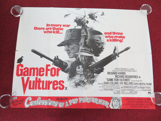 Game for Vultures UK Quad Rolled Poster Richard Harris Richard Roundtree 1979 Movie posters