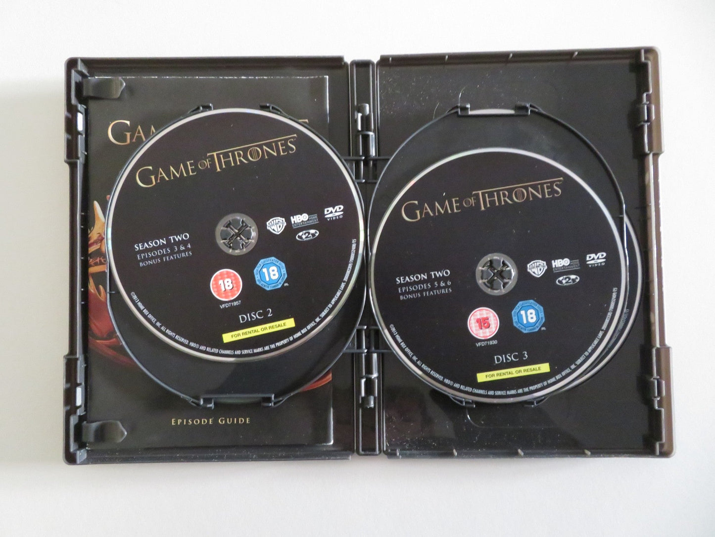 GAMES OF THRONES - THE COMPLETE SECOND SEASON (DVD) KIT HARINGTON 2012 REGION 2 Movie posters