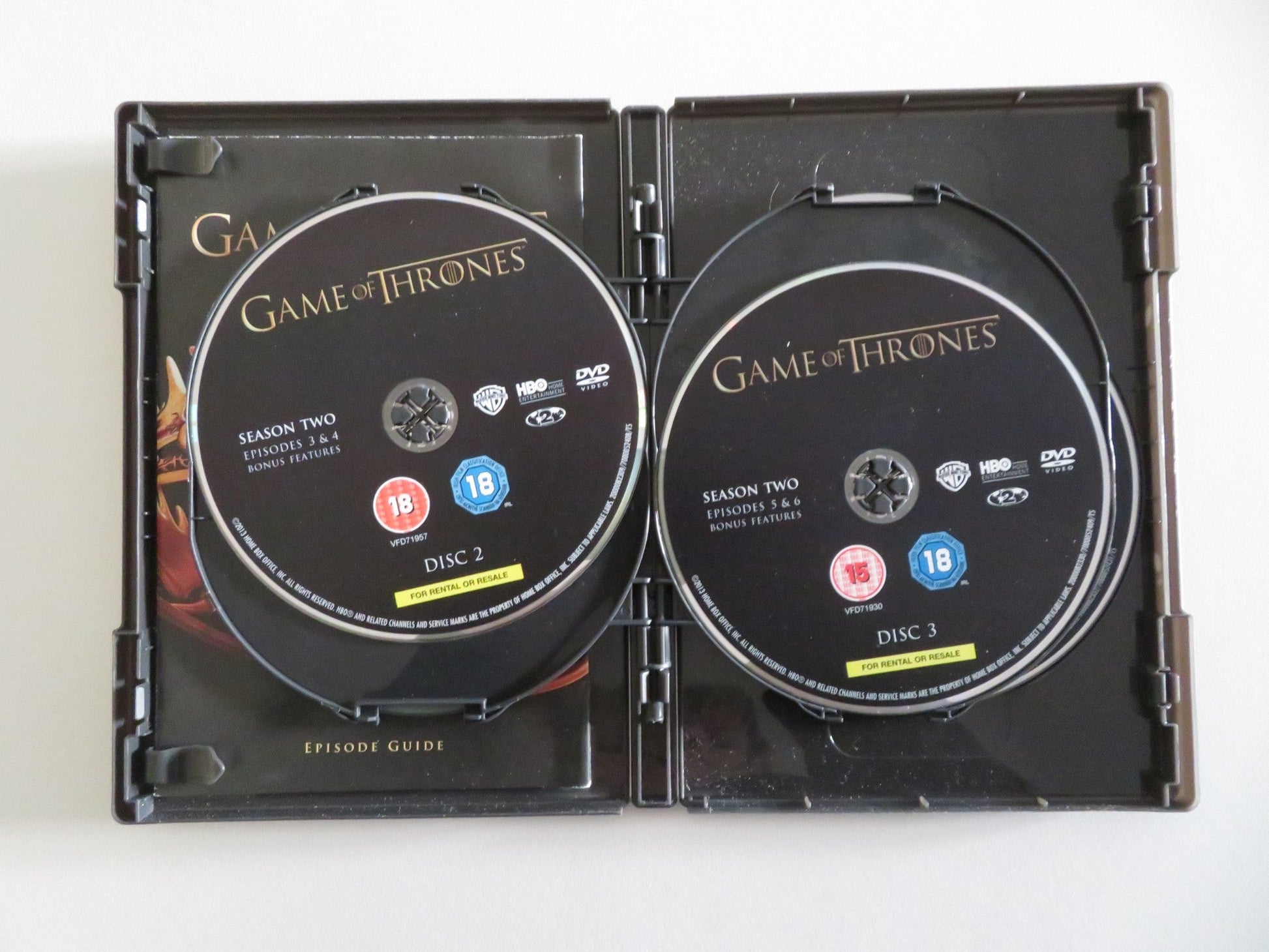 GAMES OF THRONES - THE COMPLETE SECOND SEASON (DVD) KIT HARINGTON 2012 REGION 2 Movie posters