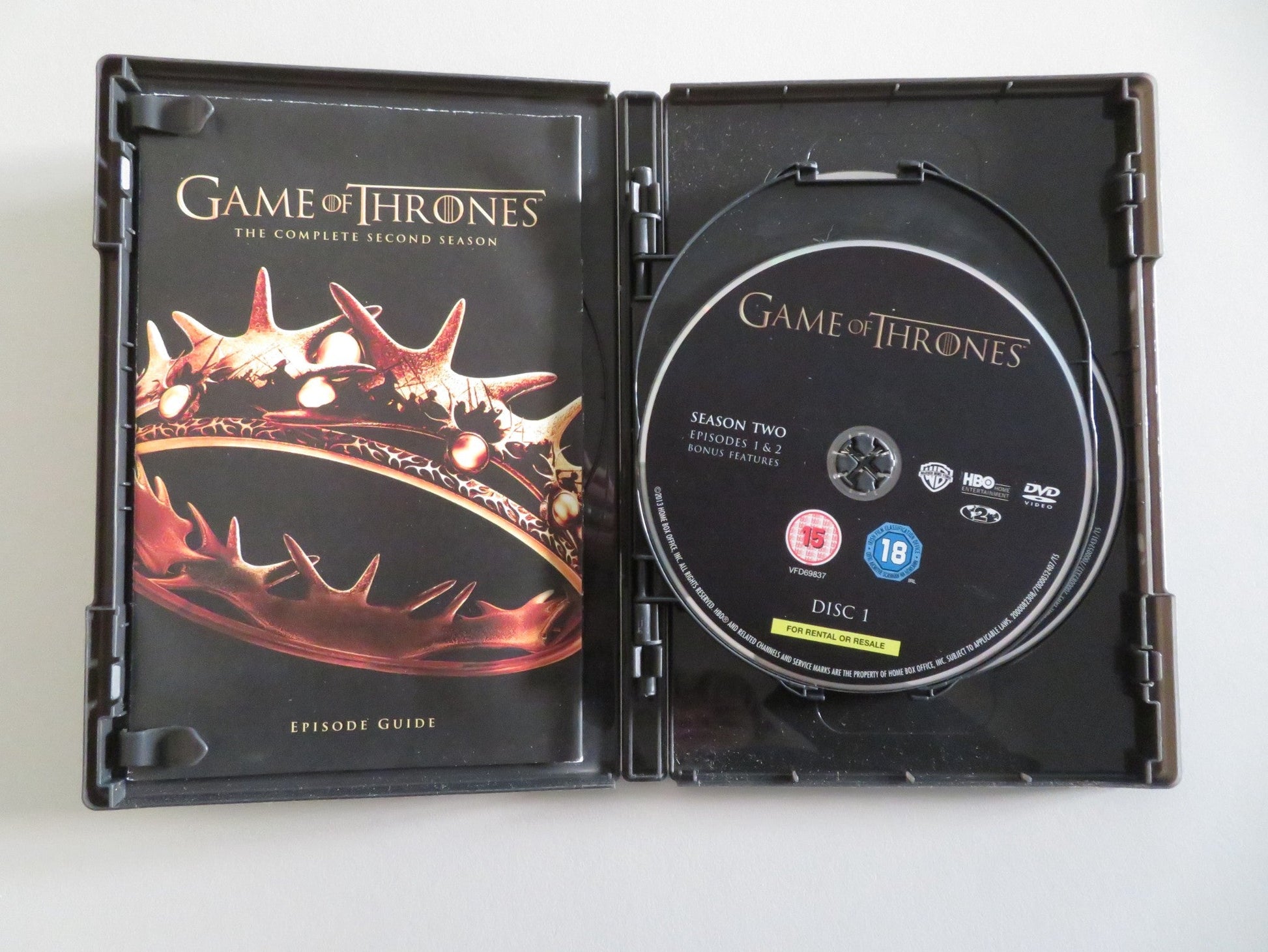 GAMES OF THRONES - THE COMPLETE SECOND SEASON (DVD) KIT HARINGTON 2012 REGION 2 Movie posters