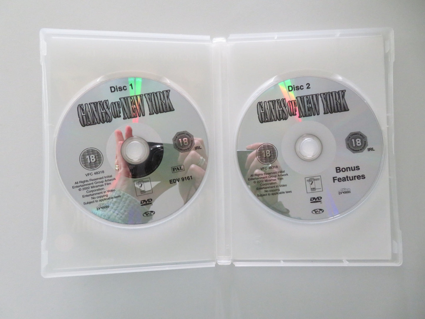 Gangs of New York - 2 disc set (DVD) Leonardo DiCaprio 2002 Region 2 Movie posters