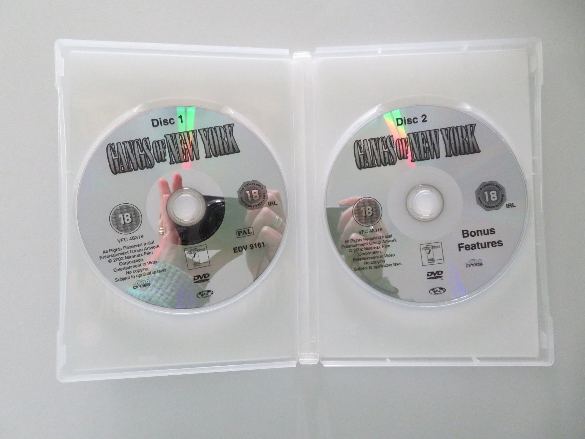 Gangs of New York - 2 disc set (DVD) Leonardo DiCaprio 2002 Region 2 Movie posters