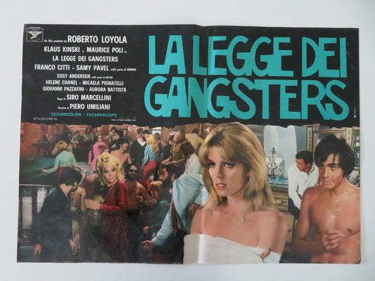 Gangsters Law - D Italian Fotobusta Poster Klaus Kinski Maurice Poli 1969 Movie posters