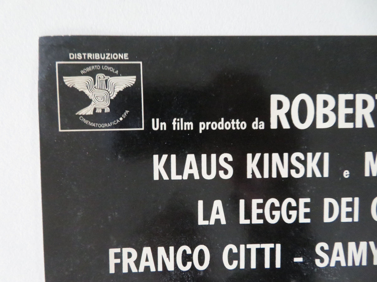 Gangsters Law - D Italian Fotobusta Poster Klaus Kinski Maurice Poli 1969 Movie posters
