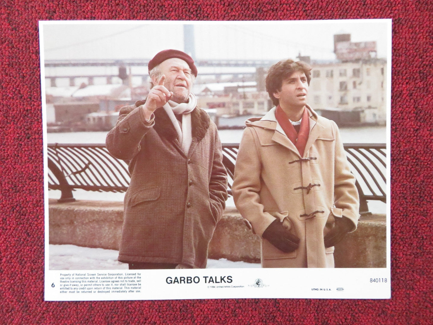 GARBO TALKS - 6 LOBBY CARD ANNE BANCROFT RON SILVER 1984 Rendezvous Cinema Movie posters