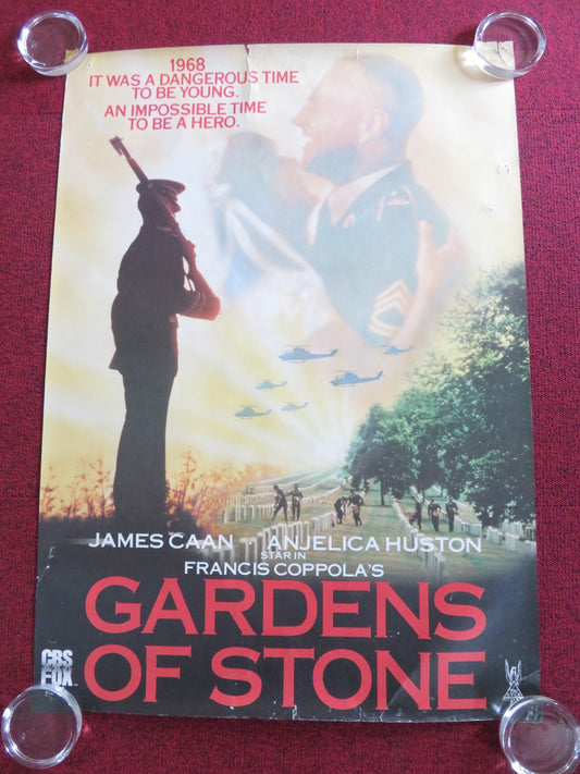 GARDENS OF STONE VHS VIDEO POSTER ROLLED JAMES CAAN ANJELICA HUSTON 1987 Rendezvous Cinema Movie posters