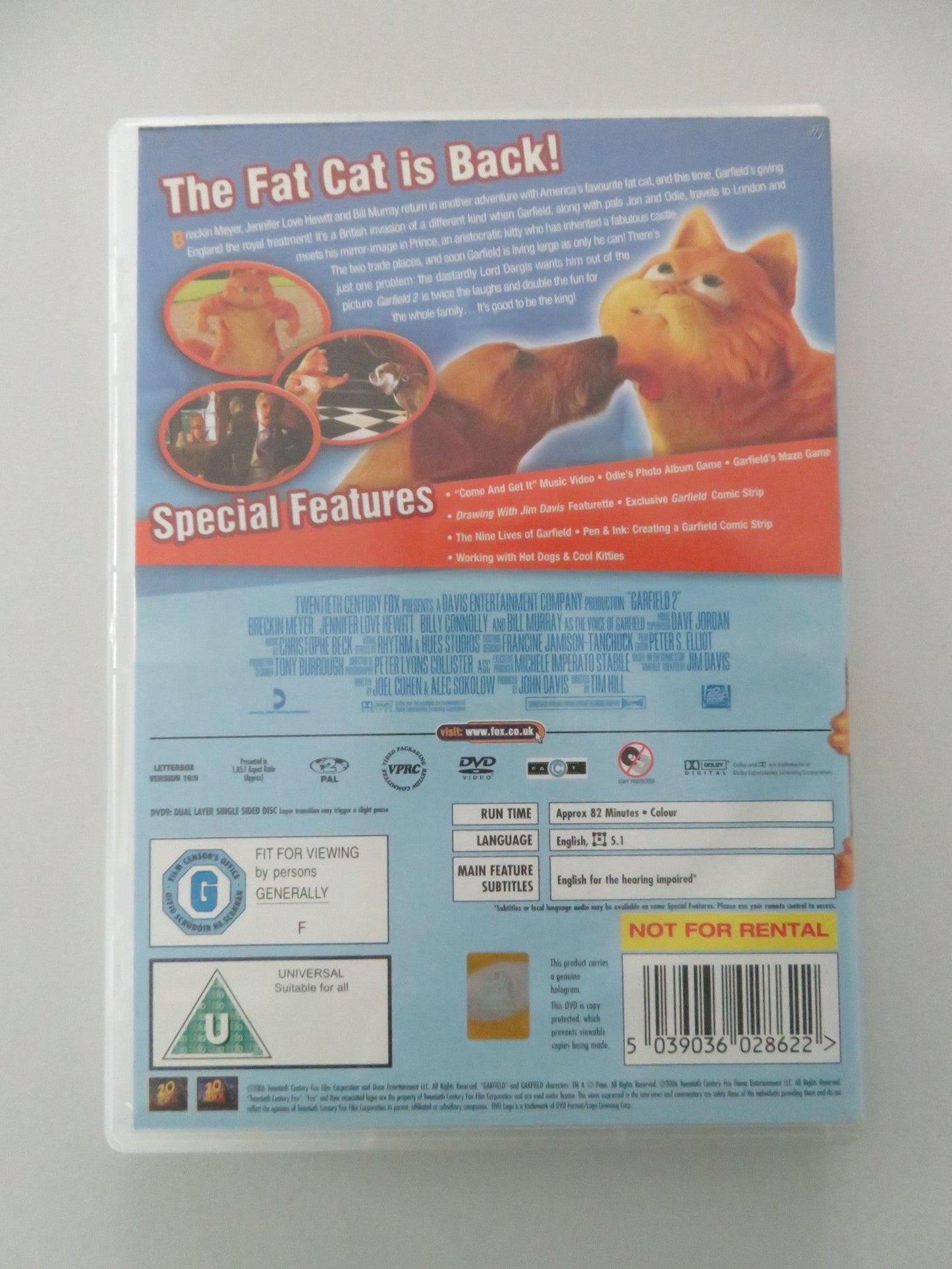 Garfield 2 (DVD) Bill Murray Breckin Meyer 2006 Region 2 Movie posters