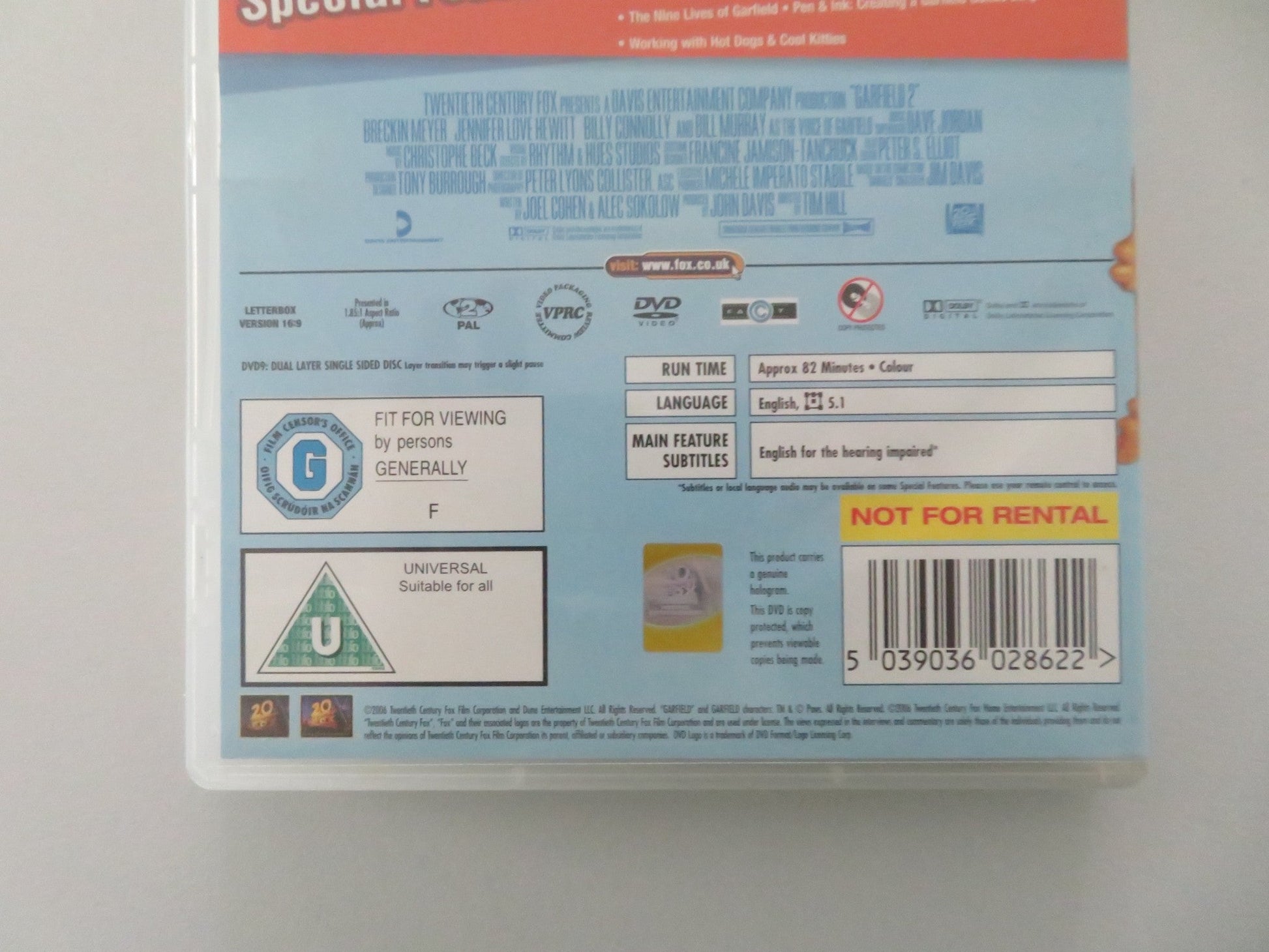 Garfield 2 (DVD) Bill Murray Breckin Meyer 2006 Region 2 Movie posters