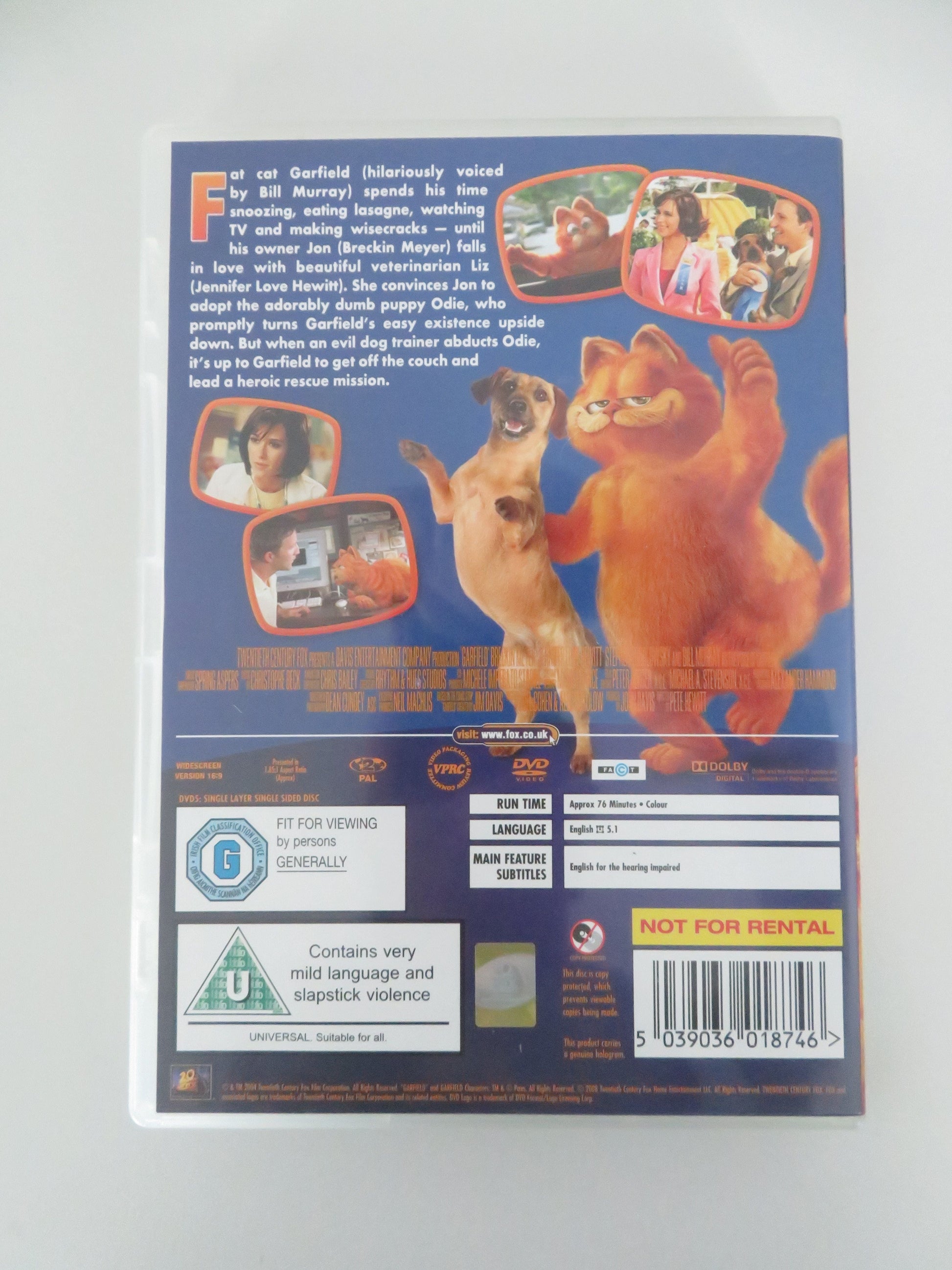 Garfield The Movie (DVD) Bill Murray, Breckin Meyer 2004 Region 2 Movie posters